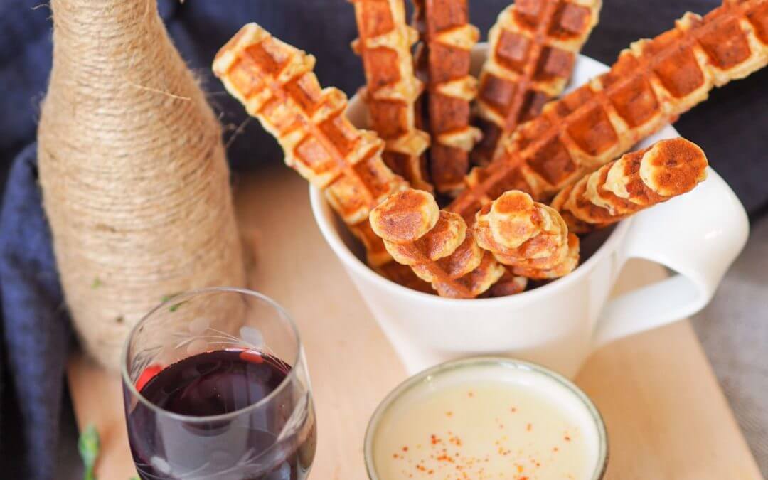 Churofles salés et crème de parmesan