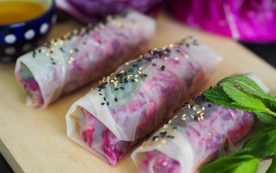 Rouleaux de printemps au poulet ou saumon