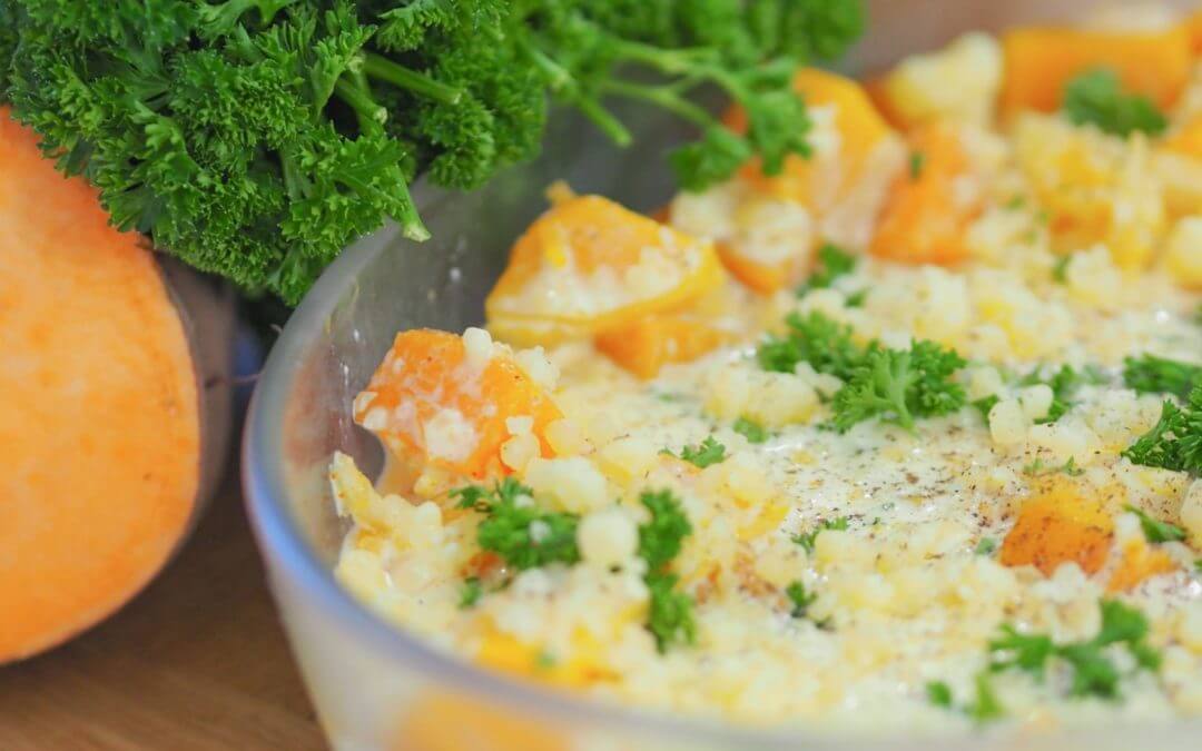 Gratin de butternut et patate douce