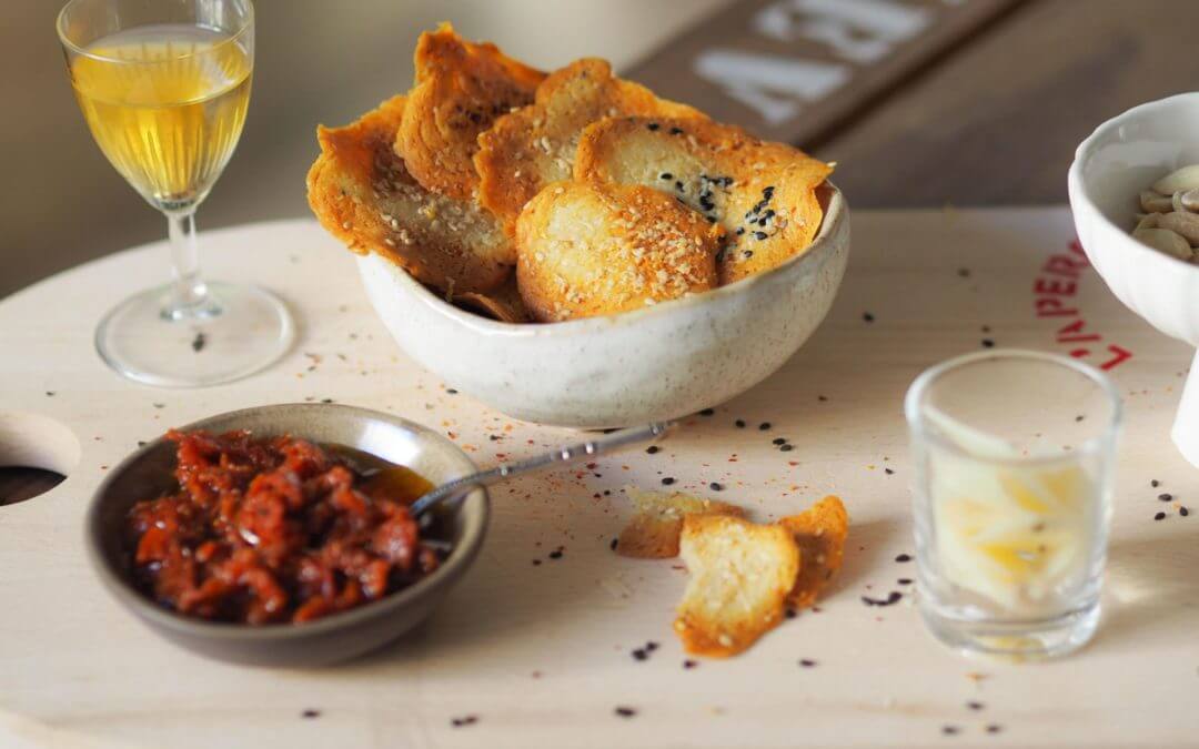 Tuile salée pour l’apéritif