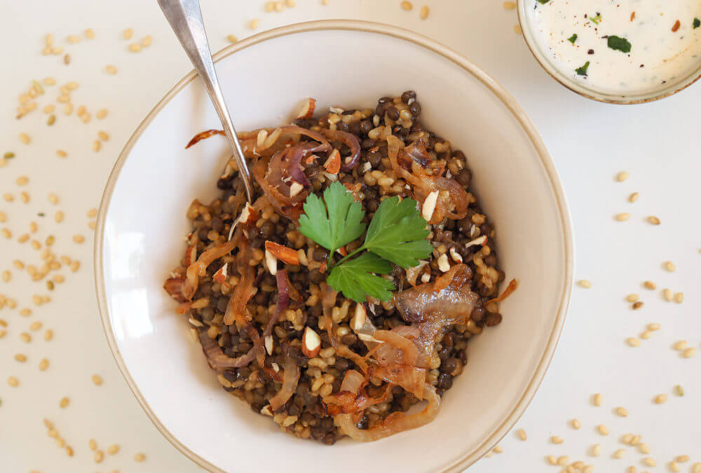 Recette végétarienne : Mudjara à la libanaise