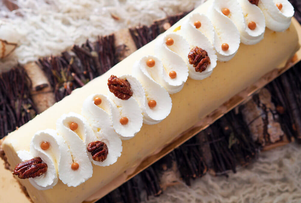 Bûche glacée caramel beurre salé
