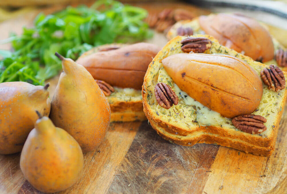 Pain perdu salé : Poire et fourme d’Ambert