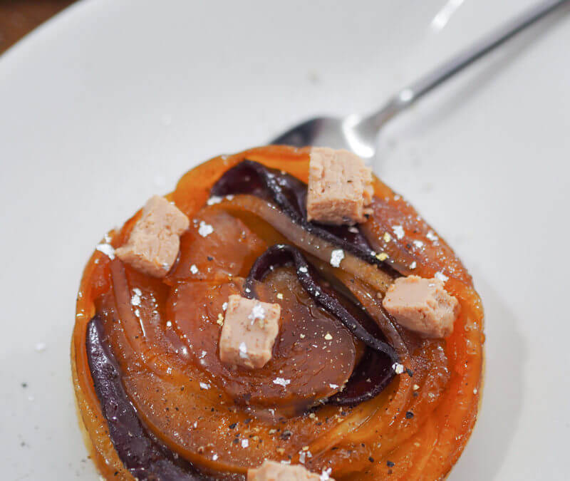 Tarte tatin aux pommes et magret