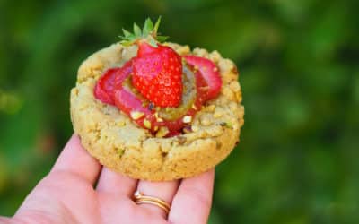 Cookies gourmands à la pistache, fraise et chocolat blanc